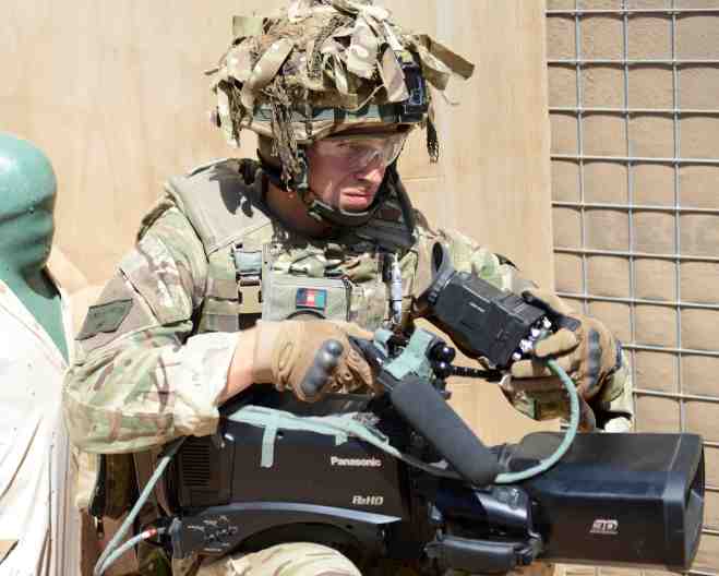 3D filming of close quarters marksmanship. Sgt Barry Pope RLC (Phot)